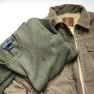 Bundle of Polo sweater and corduroy jacket